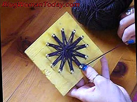 How to make a picture with nails and wool threads: nails